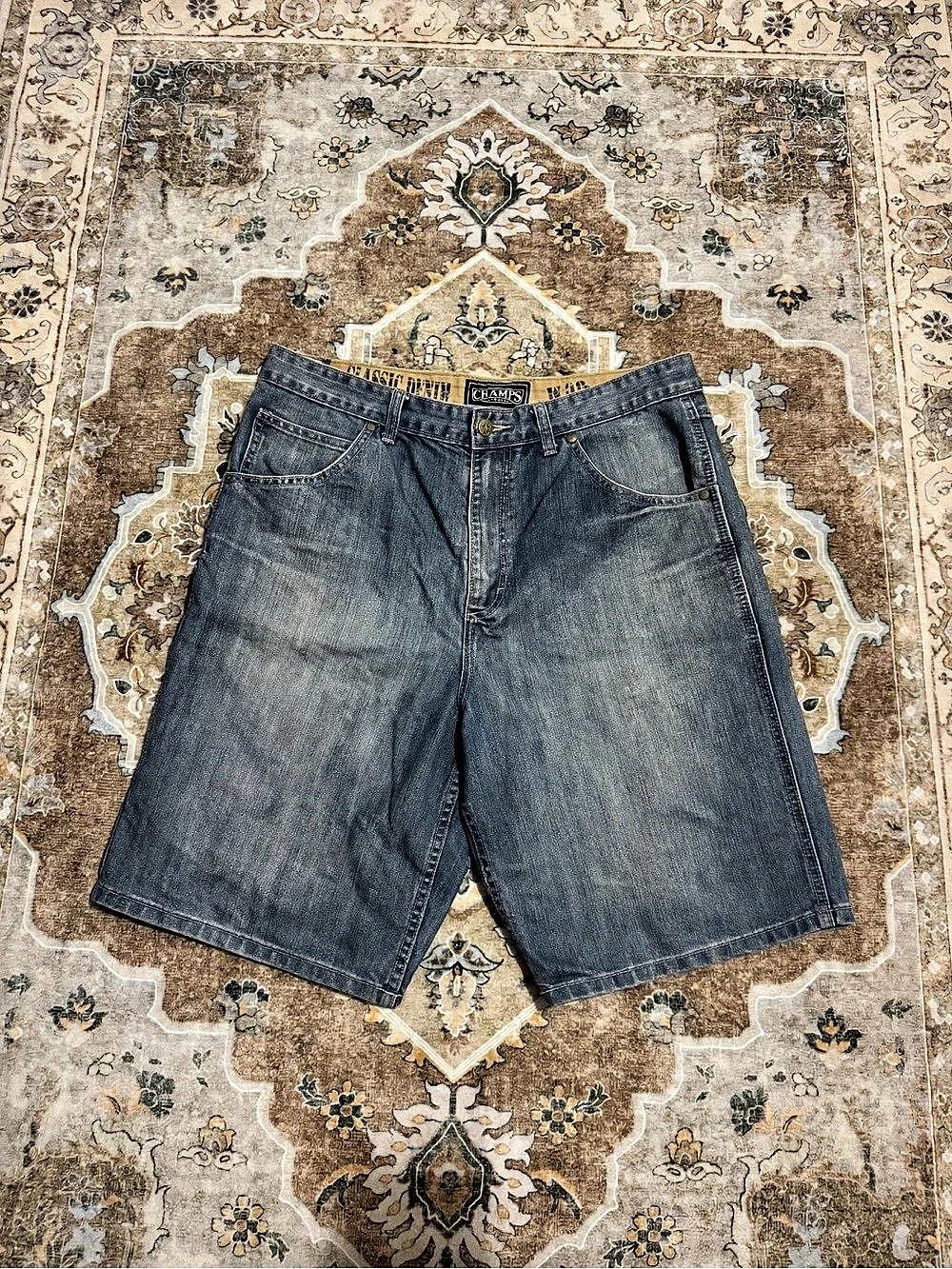 Champs Sports Men's Baggy Denim Jean Shorts (32)